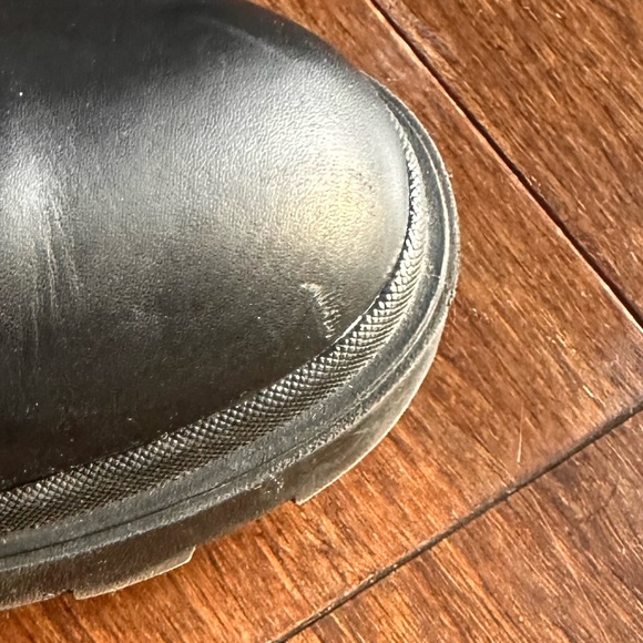 Marc Fisher Ltd Women Paralee Black Leather Ankle Boot Zip Lug Sole 10 - Picture 11 of 15